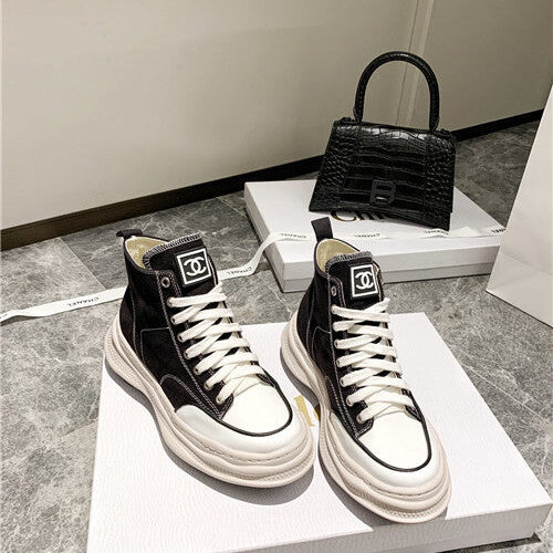 High Quality Luxury Chanel Canvas High Top Sneakers – Style 80870