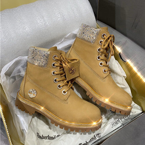 High Quality Luxury Jimmy Choo X Timberland Ankle Boots – Style 90327