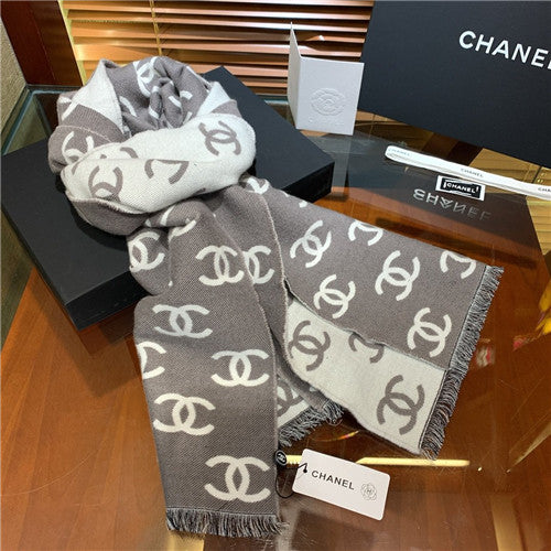 High Quality Luxury Chanel Cashmere Scarf Scarves – Style 25044 alternate view