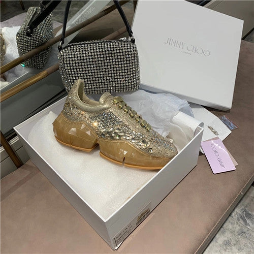 High Quality Luxury Jimmy Choo Crystal Sneakers – Style 01303 alternate view