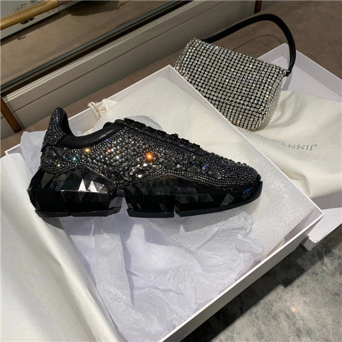 High Quality Luxury Jimmy Choo Crystal Sneakers – Style 28983 alternate view