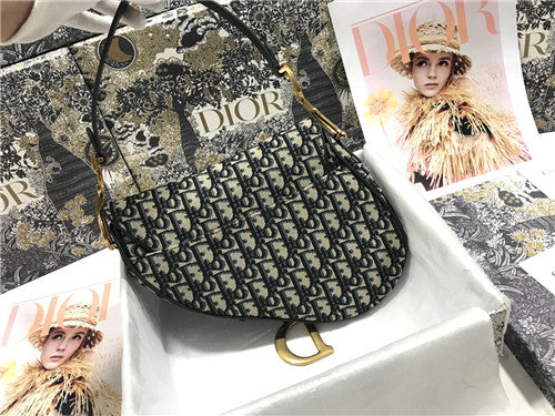 High Quality Luxury Dior Saddle Bag Large alternate view