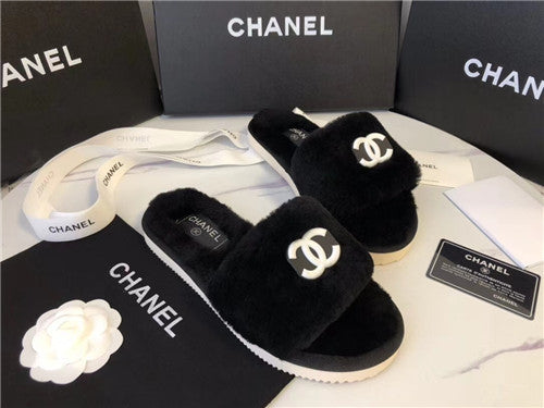 High Quality Luxury Chanel Wool Slippers – Style 39046