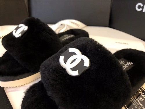 High Quality Luxury Chanel Wool Slippers – Style 39046 product detail
