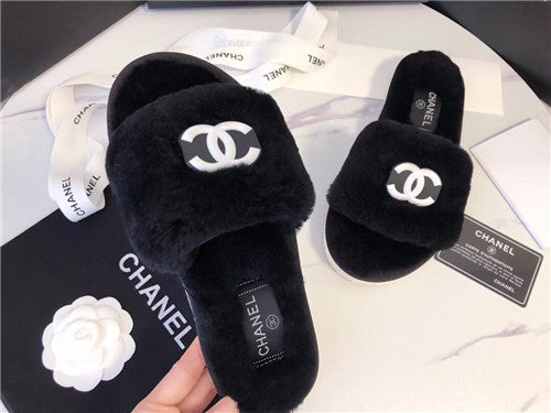 High Quality Luxury Chanel Wool Slippers – Style 39046 product detail