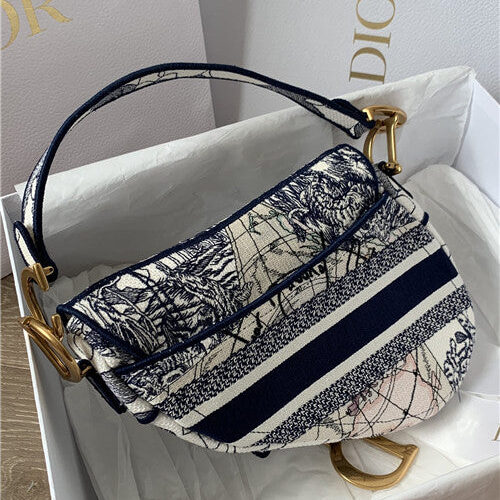 High Quality Luxury Dior Around The World Saddle Bag alternate view
