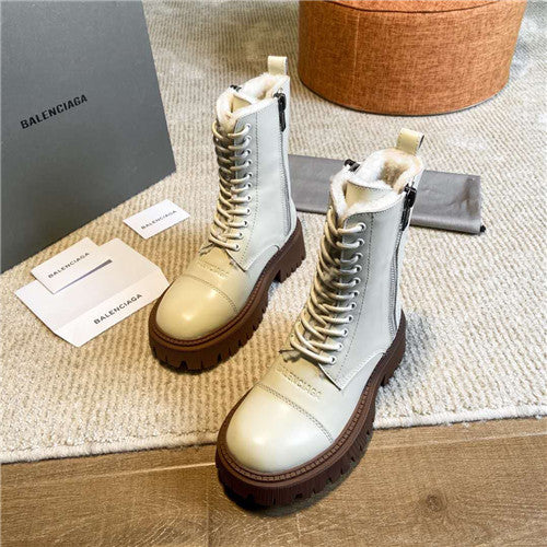 High Quality Luxury Balenciaga Lace Up Martin Boots