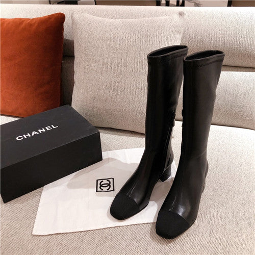 High Quality Luxury Chanel Long Black Boots alternate view