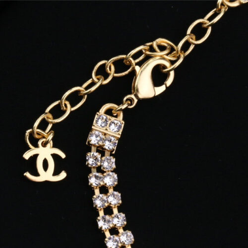 High Quality Luxury Chanel Double C Pearl Full Diamond Necklace product detail