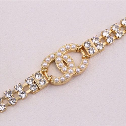 High Quality Luxury Chanel Double C Pearl Full Diamond Necklace product detail