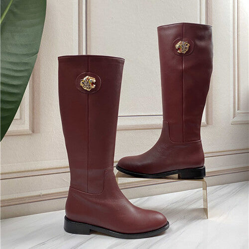 High Quality Luxury Gucci Tiger-Head Knee-High Boots – Sizes 35–41 product image
