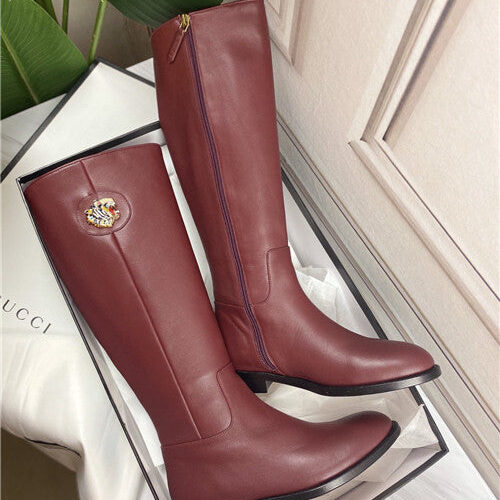 High Quality Luxury Gucci Tiger-Head Knee-High Boots – Sizes 35–41 product detail