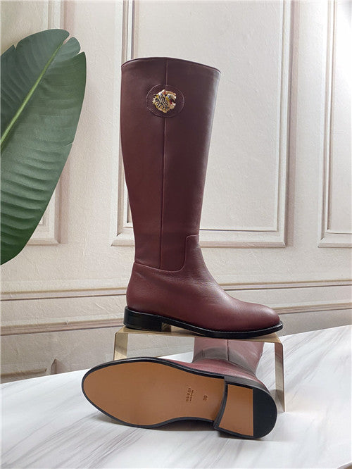 High Quality Luxury Gucci Tiger-Head Knee-High Boots – Sizes 35–41 product detail