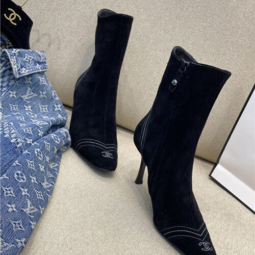 High Quality Luxury Chanel Heel Boots Womens alternate view