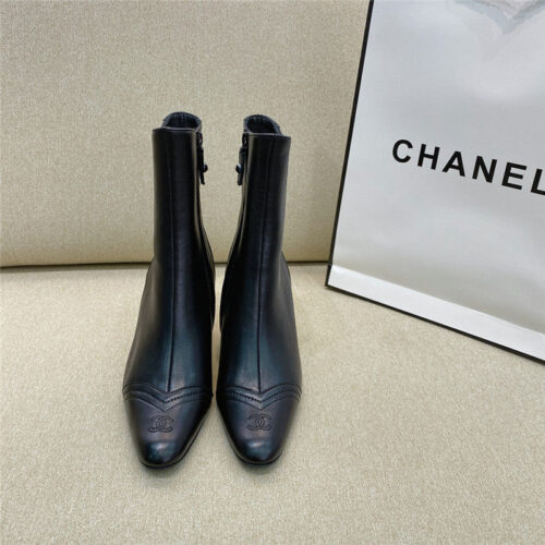 High Quality Luxury Chanel High-Heeled Pointed Boots – Style 32102 product detail
