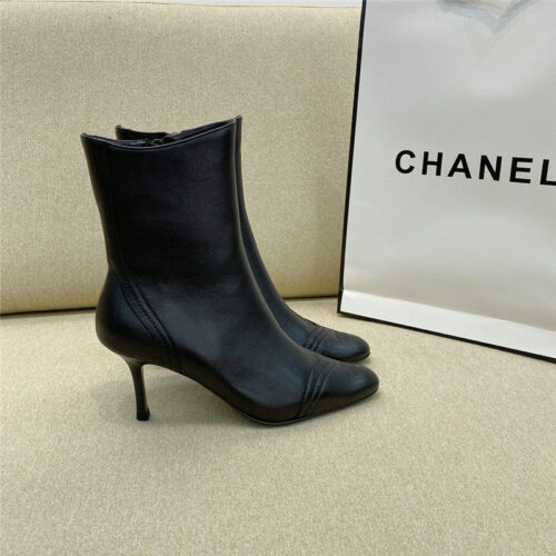 High Quality Luxury Chanel High-Heeled Pointed Boots – Style 32102 product detail