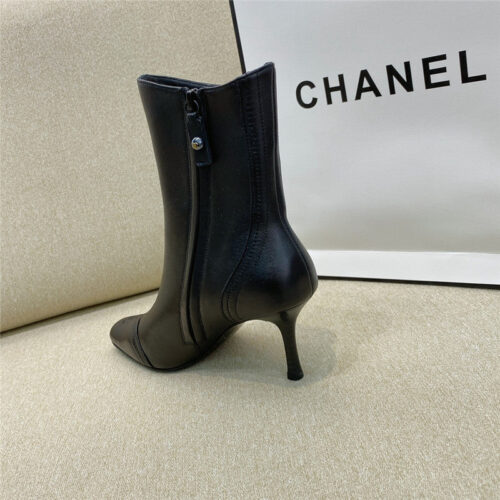 High Quality Luxury Chanel High-Heeled Pointed Boots – Style 32102 product detail