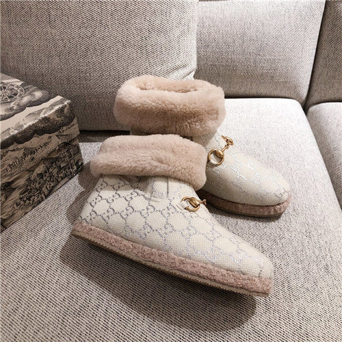 High Quality Luxury Gucci GG Wool Ankle Boots – Style 70451 alternate view