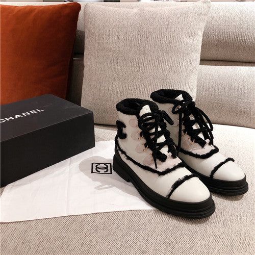 High Quality Luxury Chanel Fur Ankle Boots – Style 19942 alternate view