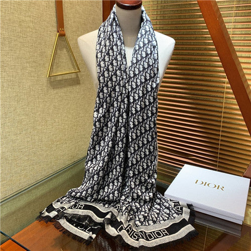 High Quality Luxury Christian Dior Silk And Wool Scarf