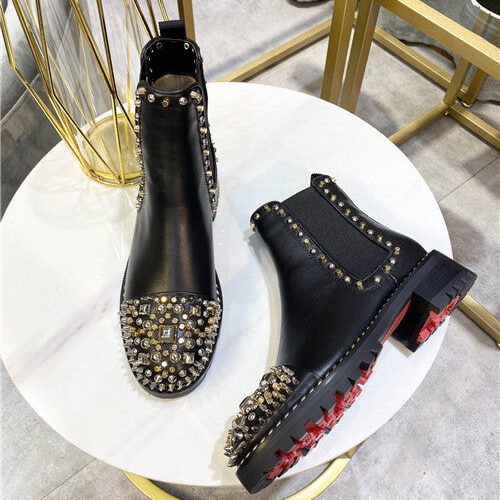 High Quality Luxury Christian Louboutin Ankle Boots – Style 17012 alternate view