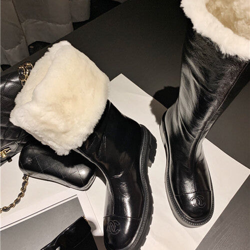 High Quality Luxury Chanel Fur Ankle Boots – Style 92262 product detail