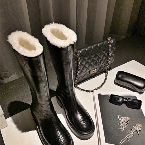 High Quality Luxury Chanel Fur Ankle Boots – Style 92262 product detail