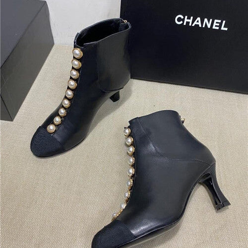 High Quality Luxury Chanel Heel Boots – Style 13094 alternate view