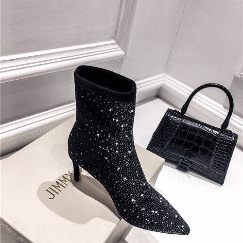 High Quality Luxury Jimmy Choo Heel Ankle Boots product detail