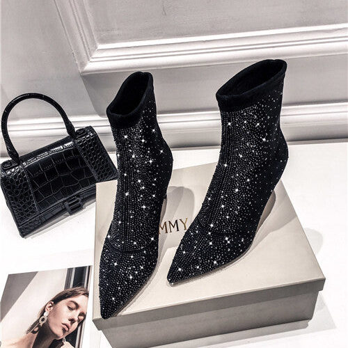 High Quality Luxury Jimmy Choo Heel Ankle Boots
