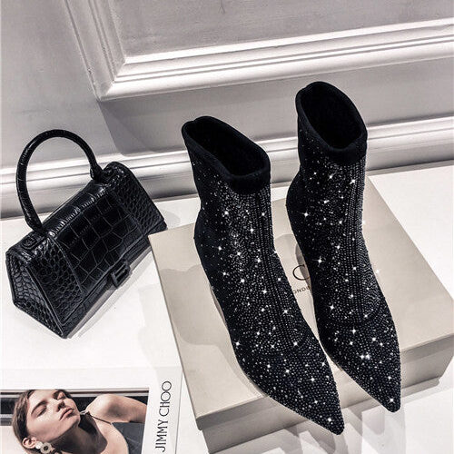 High Quality Luxury Jimmy Choo Heel Ankle Boots alternate view