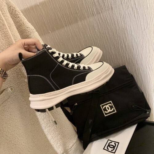 High Quality Luxury Chanel Canvas High Top Sneakers product detail