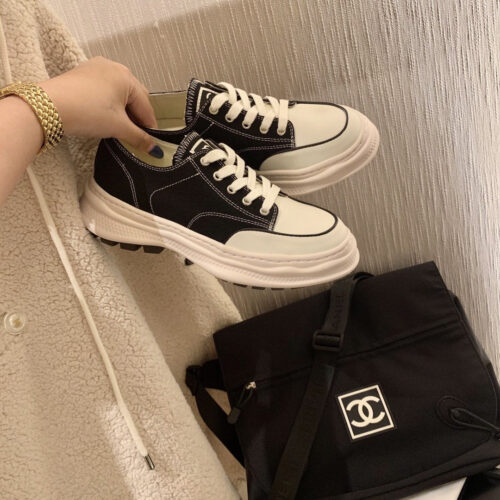 High Quality Luxury Chanel Canvas Sneakers – Style 01766 product detail