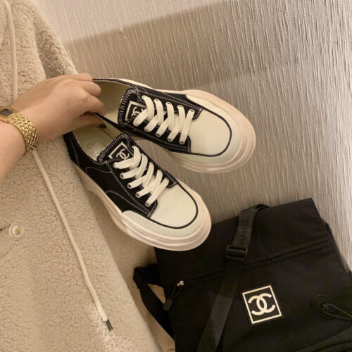 High Quality Luxury Chanel Canvas Sneakers – Style 01766 product detail