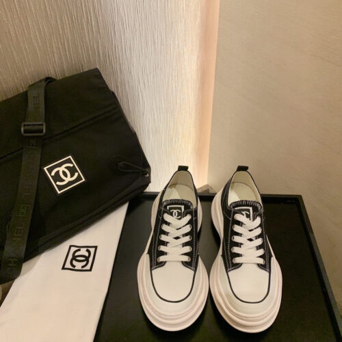 High Quality Luxury Chanel Canvas Sneakers – Style 01766