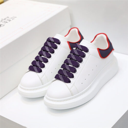 High Quality Luxury Alexander McQueen White Sneakers Women – Style 75011