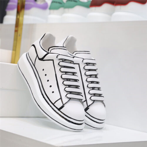 High Quality Luxury Alexander McQueen White Sneakers Women – Style 73315 product detail