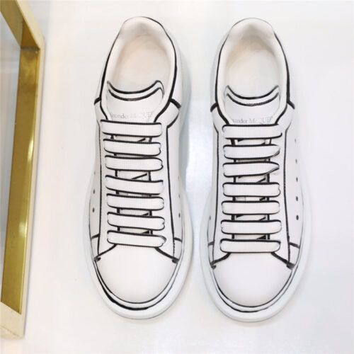 High Quality Luxury Alexander McQueen White Sneakers Women – Style 73315 product detail