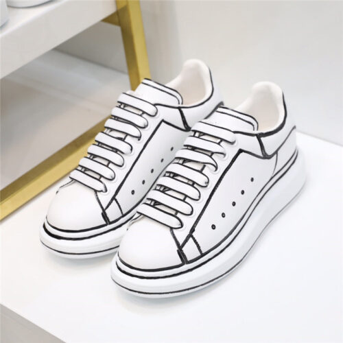 High Quality Luxury Alexander McQueen White Sneakers Women – Style 73315 product detail