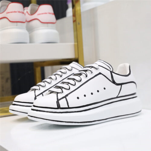 High Quality Luxury Alexander McQueen White Sneakers Women – Style 73315 product detail