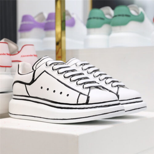 High Quality Luxury Alexander McQueen White Sneakers Women – Style 73315 product detail