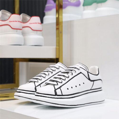 High Quality Luxury Alexander McQueen White Sneakers Women – Style 73315 product detail
