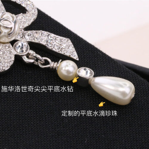 High Quality Luxury Chanel Ribbon Bow Earrings product detail