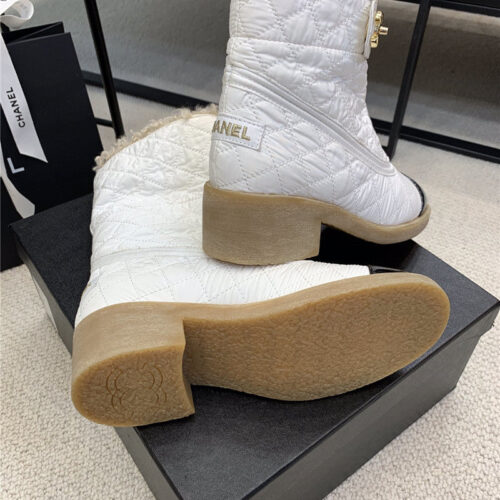 High Quality Luxury Chanel Diamond Down Wool Ankle Boots – Style 81926 product detail