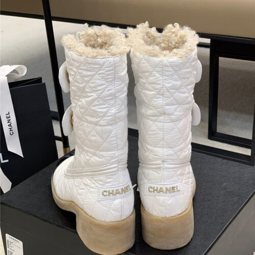 High Quality Luxury Chanel Diamond Down Wool Ankle Boots – Style 81926 product detail