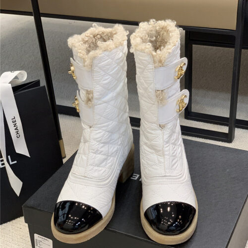 High Quality Luxury Chanel Diamond Down Wool Ankle Boots – Style 81926 product detail