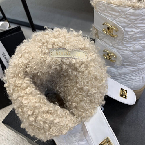 High Quality Luxury Chanel Diamond Down Wool Ankle Boots – Style 81926 product detail