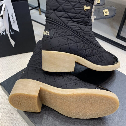 High Quality Luxury Chanel Diamond Down Wool Ankle Boots product detail