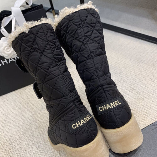 High Quality Luxury Chanel Diamond Down Wool Ankle Boots product detail