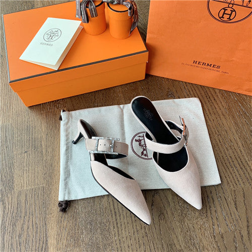 High Quality Luxury Hermes Heeled Sandals – Style 05443 alternate view